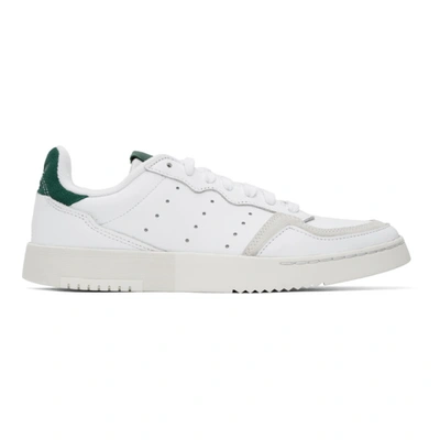 Shop Adidas Originals White Supercourt Sneakers In White/colle