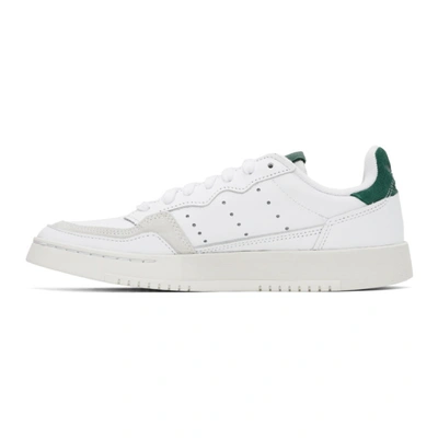 Shop Adidas Originals White Supercourt Sneakers In White/colle