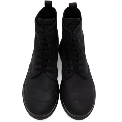 Shop Officine Creative Black Pallet 1 Boots In Nero 1000