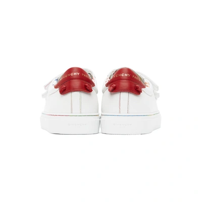 Shop Givenchy White & Red Urban Knots Sneakers In 112-white/r