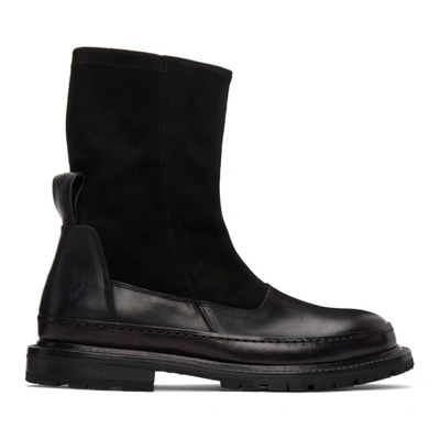 Shop Adyar Ssense Exclusive Black Suede Trady Chelsea Boots