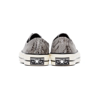 Shop Converse Grey Snake Chuck 70 Ox Sneakers In Gry/blk/egr