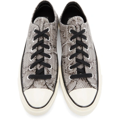Shop Converse Grey Snake Chuck 70 Ox Sneakers In Gry/blk/egr