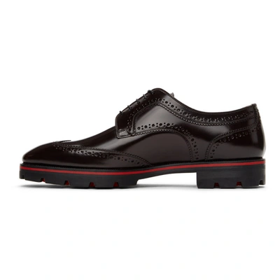 Shop Christian Louboutin Burgundy Laurlaf Derbys In R275 Oxbld