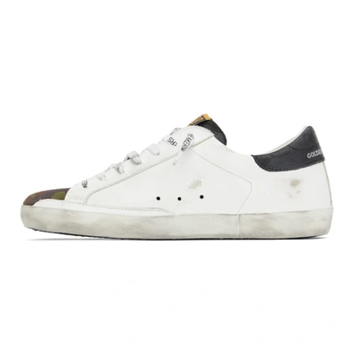 Shop Golden Goose White & Camo Superstar Sneakers In 80321 White