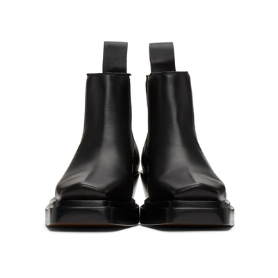 Shop Bottega Veneta Black 'the Lean' Chelsea Boots In 1000 Black