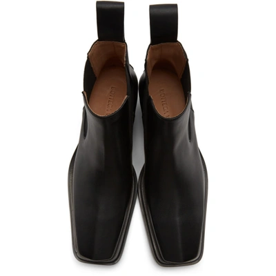 Shop Bottega Veneta Black 'the Lean' Chelsea Boots In 1000 Black