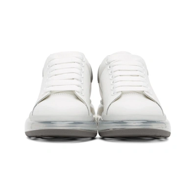 Shop Alexander Mcqueen White & Silver Clear Sole Oversized Sneakers In 9058 Wtslvt
