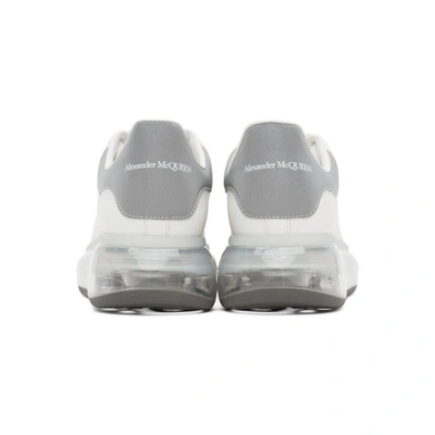 Shop Alexander Mcqueen White & Silver Clear Sole Oversized Sneakers In 9058 Wtslvt