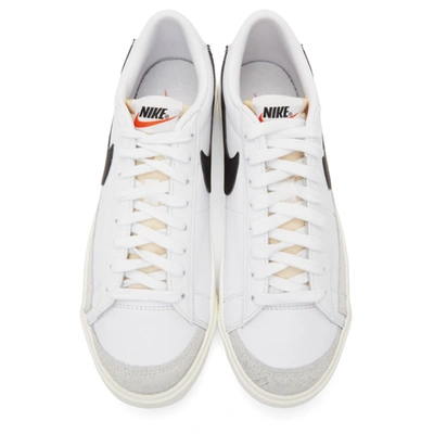 Shop Nike White Blazer Low '77 Vintage Sneakers In 101 Wt/bksa