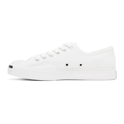 Shop Converse White Jack Purcell First In Class Ox Sneakers In Wht/wht/blk