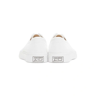 Shop Converse White Jack Purcell First In Class Ox Sneakers In Wht/wht/blk