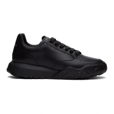 Shop Alexander Mcqueen Black Low Sneakers In 1000 Black/