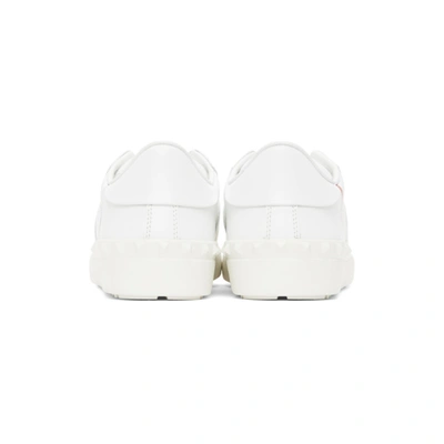 Shop Valentino White & Multicolor  Garavani 'vltn' Open Sneakers In 08v Bianco/