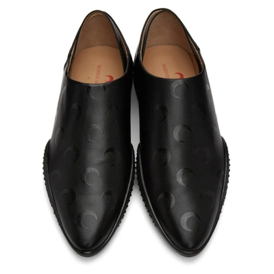 Shop Marine Serre Black Babouche Loafers