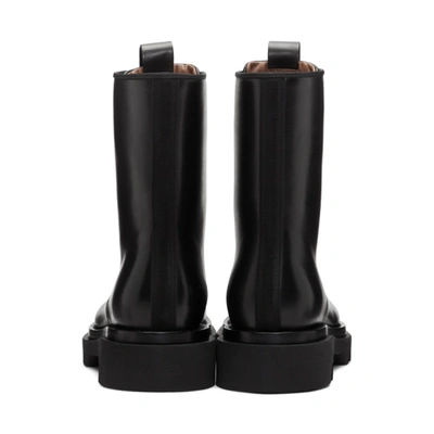 Shop Givenchy Black Leather Combat Boots In 001 Black