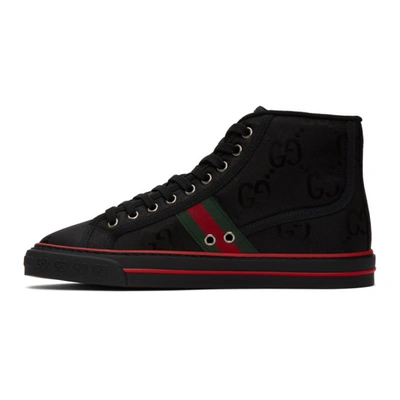 Shop Gucci Black ' Tennis 1977' Off The Grid High-top Sneakers In 1074 Black