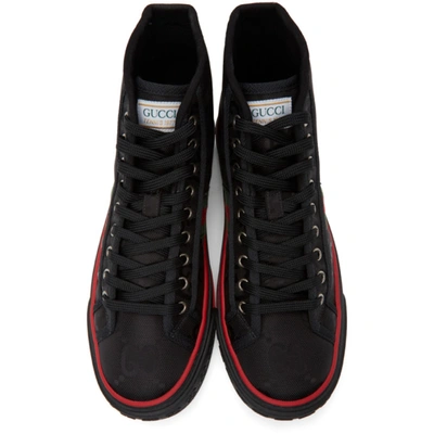 Shop Gucci Black ' Tennis 1977' Off The Grid High-top Sneakers In 1074 Black