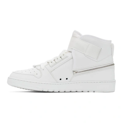 Shop Neil Barrett White Detachable-cuff Sneakers In 03 White