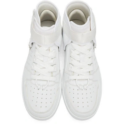 Shop Neil Barrett White Detachable-cuff Sneakers In 03 White