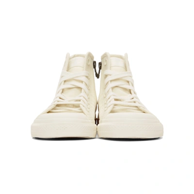 Shop Adidas X Human Made Off-white Nizza Hi Sneakers In Offwhite