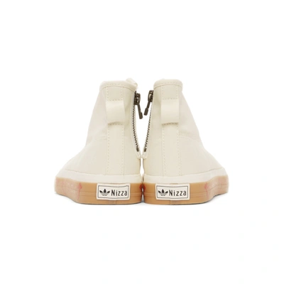 Shop Adidas X Human Made Off-white Nizza Hi Sneakers In Offwhite