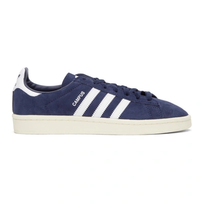 Shop Adidas Originals Blue Campus Sneakers In Dkbl/wht