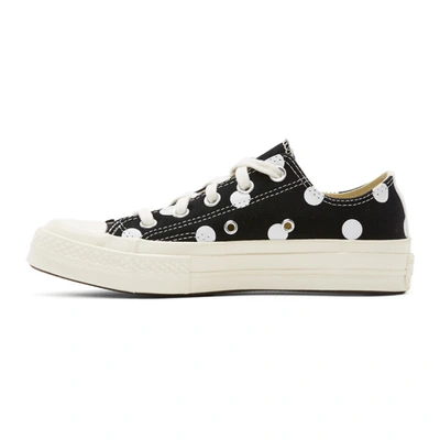 Shop Comme Des Garçons Play Black Converse Edition Polka Dot Heart Chuck 70 Low Sneakers