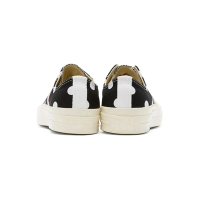 Shop Comme Des Garçons Play Black Converse Edition Polka Dot Heart Chuck 70 Low Sneakers