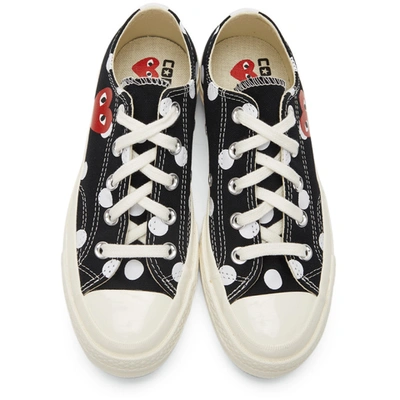 Shop Comme Des Garçons Play Black Converse Edition Polka Dot Heart Chuck 70 Low Sneakers