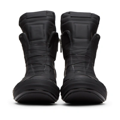 Shop Rick Owens Black Rubber Geobasket High-top Sneakers In 99 Blk