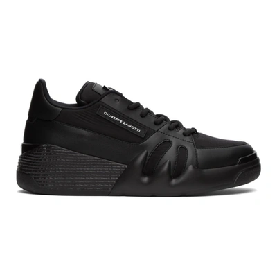 Shop Giuseppe Zanotti Black Jupiter Talon Low-top Sneakers In Nero