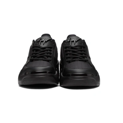 Shop Giuseppe Zanotti Black Jupiter Talon Low-top Sneakers In Nero