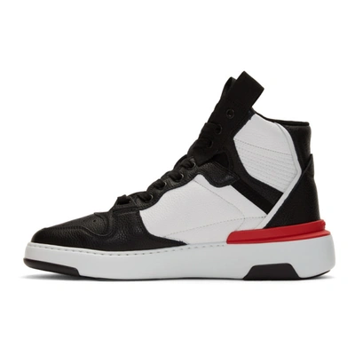 Shop Givenchy Black & White Wing High Sneakers In 004 Blk/wht