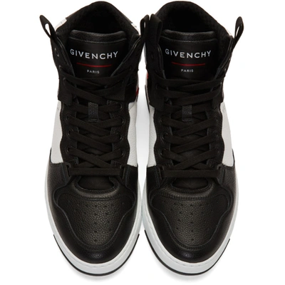 Shop Givenchy Black & White Wing High Sneakers In 004 Blk/wht