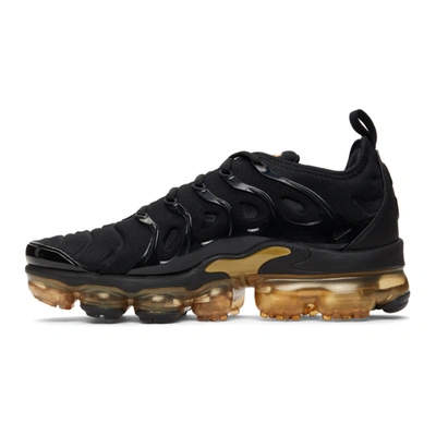 Shop Nike Black And Gold Air Vapormax Plus Sneakers In 001 Black/m