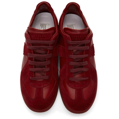 Shop Maison Margiela Red Replica Sneakers In T5114 Borde