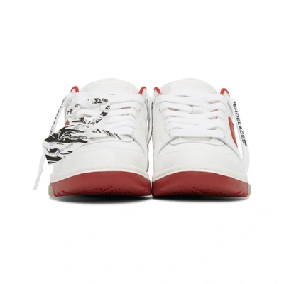 Shop Off-white White And Red Out Of Office Sneakers In 0125 Whtred