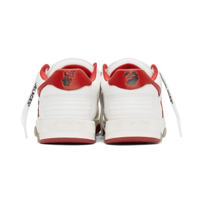 Shop Off-white White And Red Out Of Office Sneakers In 0125 Whtred