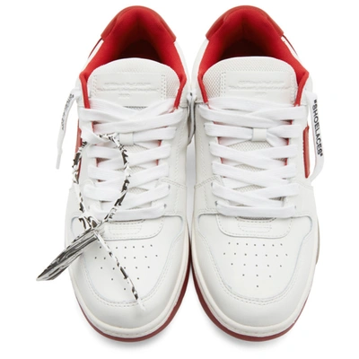 Shop Off-white White And Red Out Of Office Sneakers In 0125 Whtred