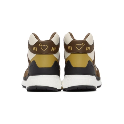 Shop Adidas X Human Made Brown & Off-white Marathon Sneakers