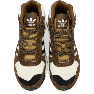 Shop Adidas X Human Made Brown & Off-white Marathon Sneakers