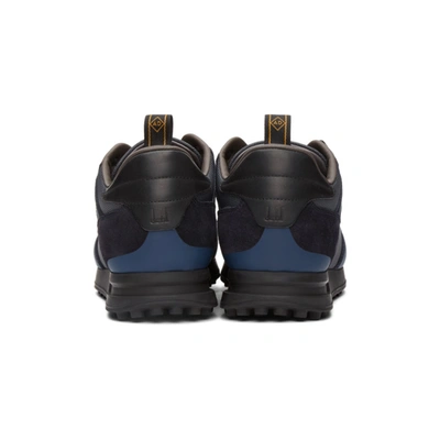 Shop Dunhill Blue Radial Runner Sneakers In 059 Ink