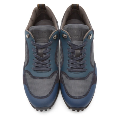 Shop Dunhill Blue Radial Runner Sneakers In 059 Ink