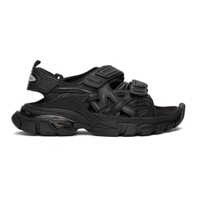 Balenciaga Track Strapped Sandals In Black | ModeSens