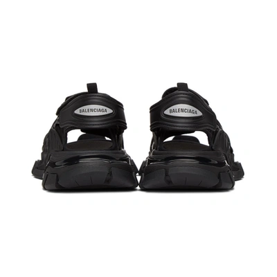 Shop Balenciaga Black Track Sandals In 1000 Black