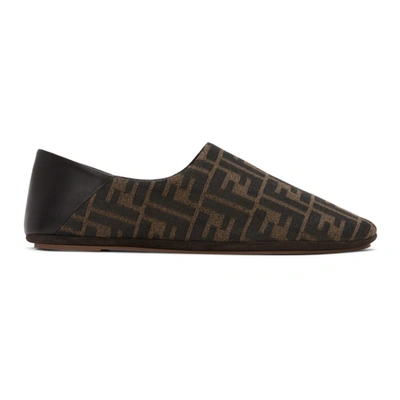 Shop Fendi Brown 'forever ' Loafers In F1d1c Tobac