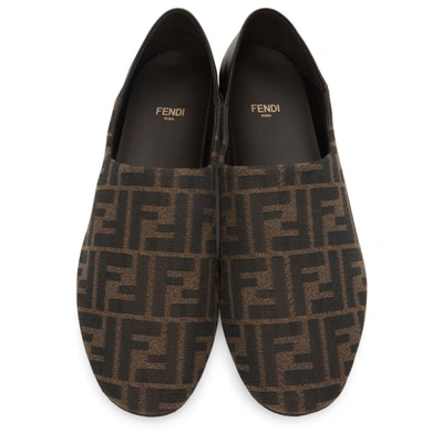Shop Fendi Brown 'forever ' Loafers In F1d1c Tobac