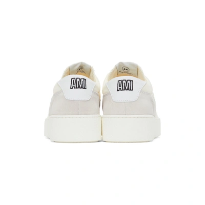 Shop Ami Alexandre Mattiussi White Ami De Coeur Low-top Sneakers In 150 Off Whi