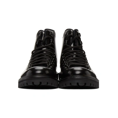 Shop Common Projects Black Leather Hiking Boots In 7547 Black